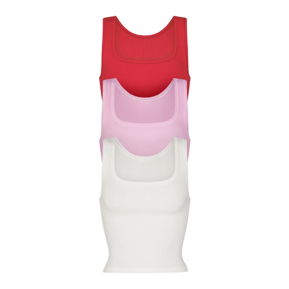 LIMITED EDITION Cotton Rib Tank 3-Pack